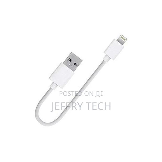 Short Usb to Lightning Power Bank Cable for Charging and Syn