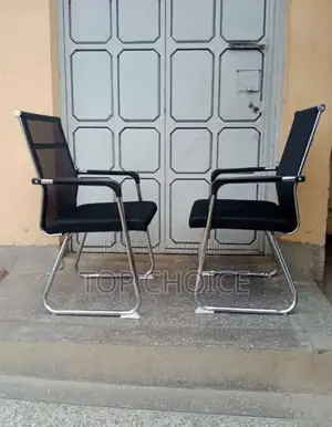 Iron and Black Visitors Chairs