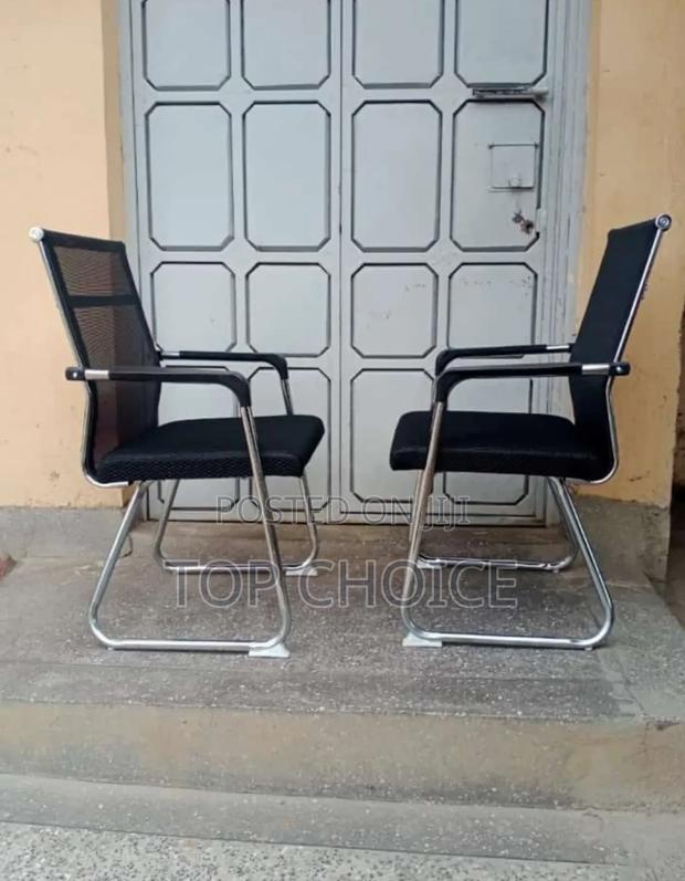 Iron and Black Visitors Chairs