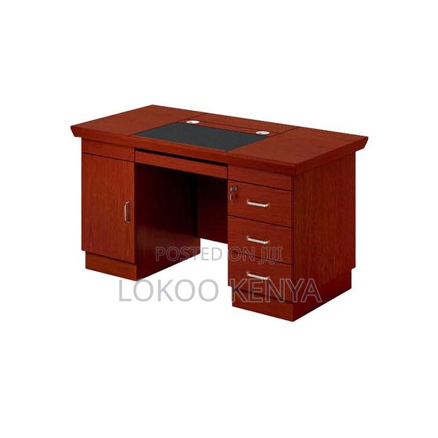Executive Desk: Mahogany Corporate IT Office Desk - thumbnail 5