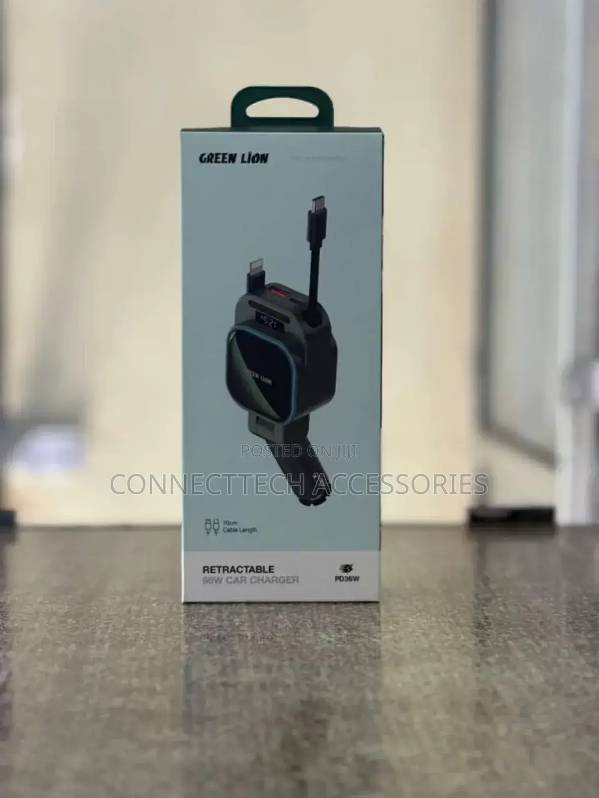 Green Lion Retractable 96W Car Charger