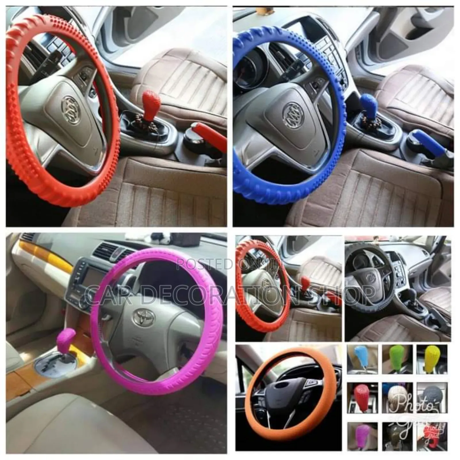 Red ,Pink Green,Blue 3in1 Silicon Geaknob,Handbrake Covers