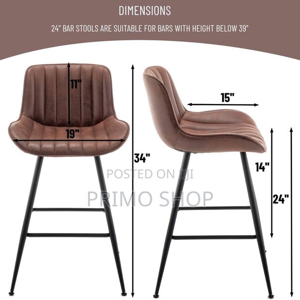 Velvet Upholstered Bar Stool Armless - thumbnail 2