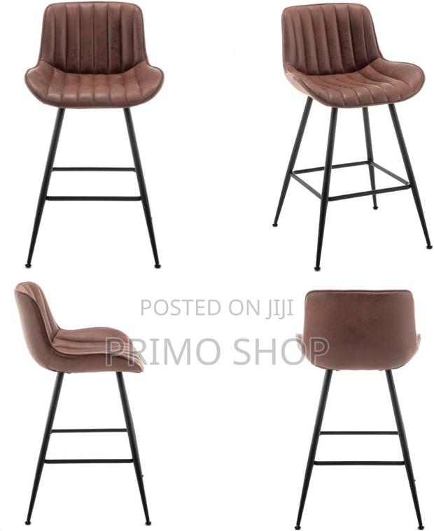 Velvet Upholstered Bar Stool Armless - thumbnail 3