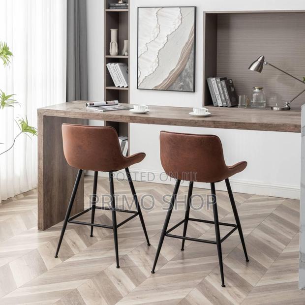 Velvet Upholstered Bar Stool Armless - thumbnail 5