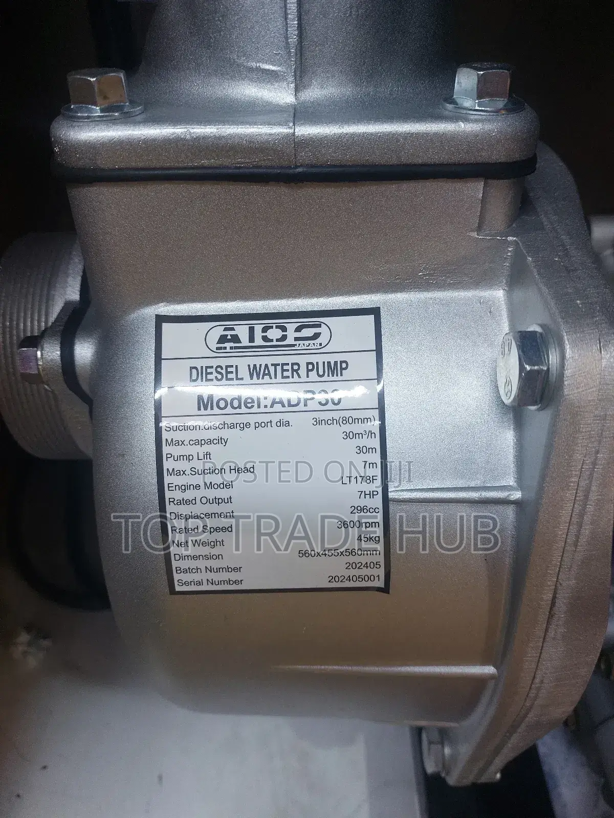 Aico Japan Diesel Water Pump 3 Inch 30 M Lift