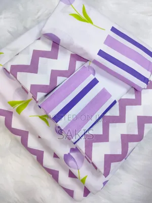 2 Cotton Bedsheets+4 Pillow Cases. 6ft X 7ft. Free Delivery