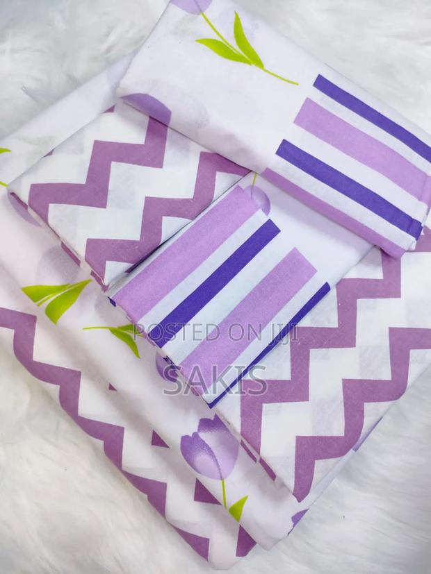 2 Cotton Bedsheets+4 Pillow Cases. 6ft X 7ft. Free Delivery - thumbnail 2