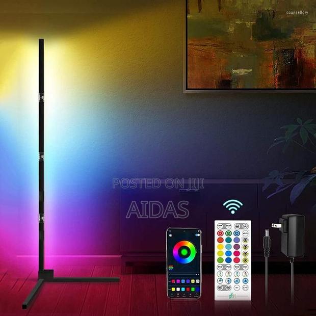 RGB LED Corner Floor Lamps for Living Room - thumbnail 2