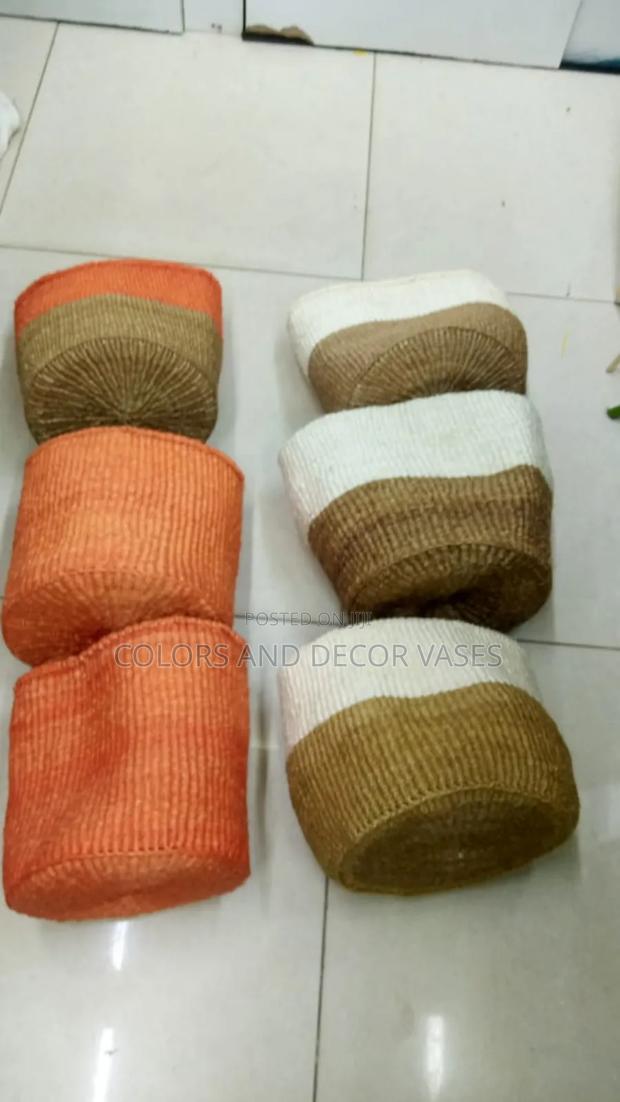 Orange, Khaki and White Baskets