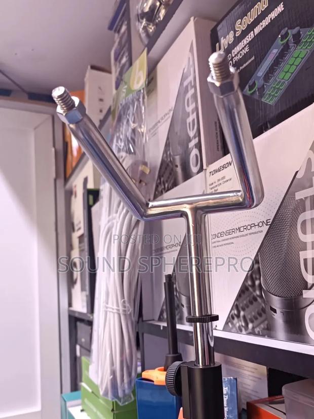 Presidential Chrome 2 Microphone Holder Stand - thumbnail 3