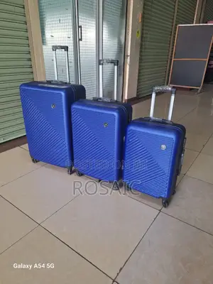 Blue 3 in 1 Fibre Laxurious Suitcase Briefcase Travel Bag