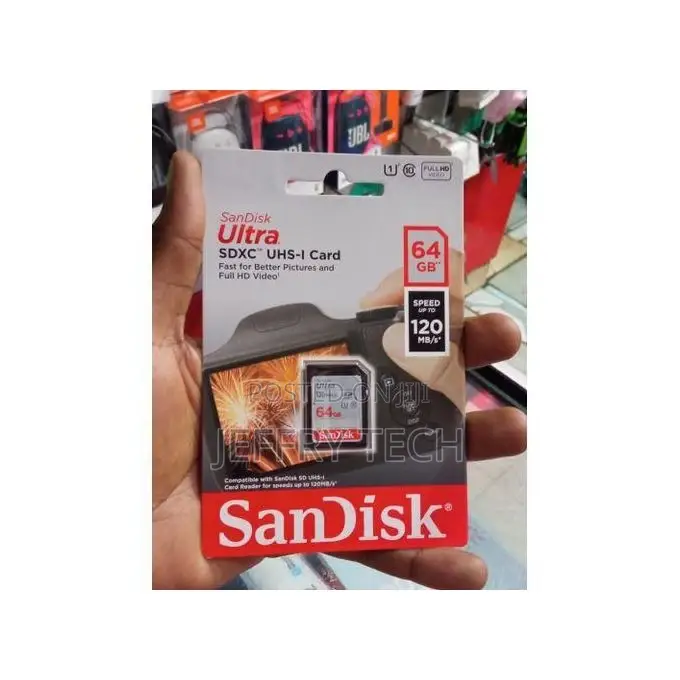 Sandisk 64GB Ultra UHS-I SDXC Camera Memory Card,120MB/S