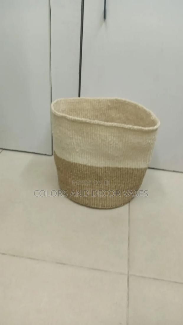 White and Brown Baskets Big for Dirty Laundry - thumbnail 2