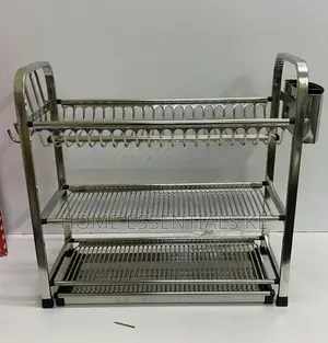 *HEAVY DUTY Kitchen 3 Tier Dish Rack -Aluminium