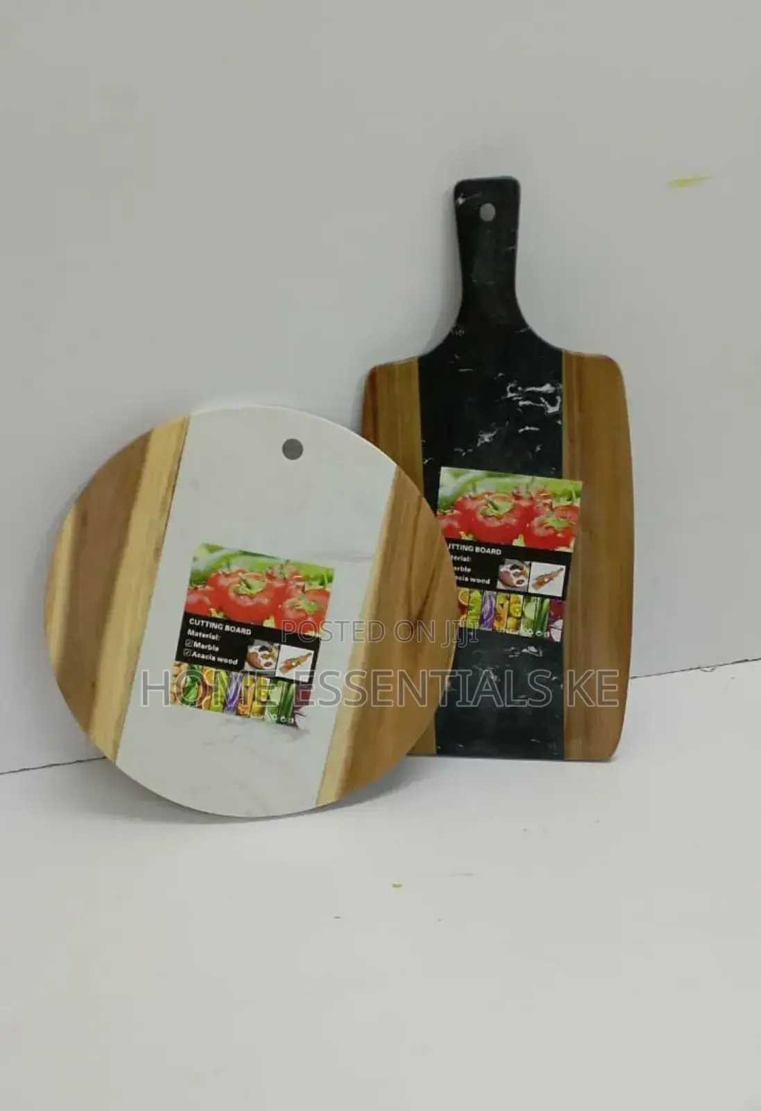 Cutting Marble Board Stone + Acacia or Serving Tray.