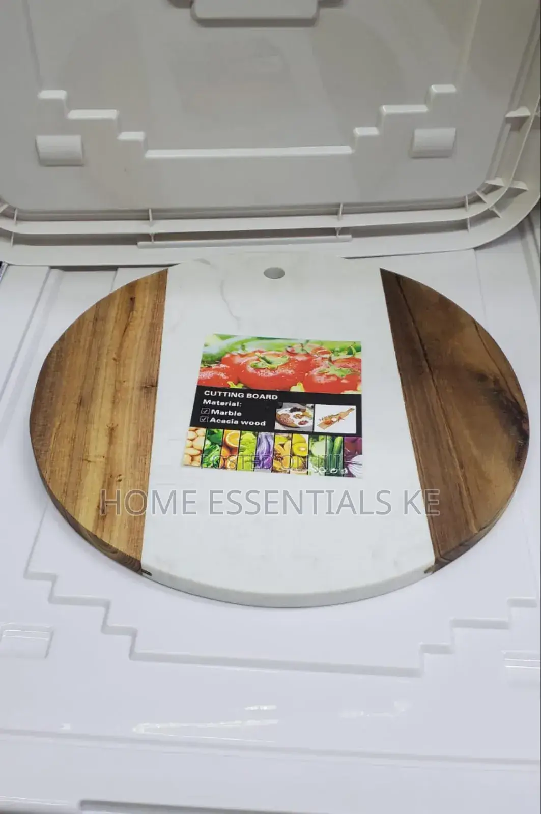 Cutting Marble Board Stone + Acacia or Serving Tray.