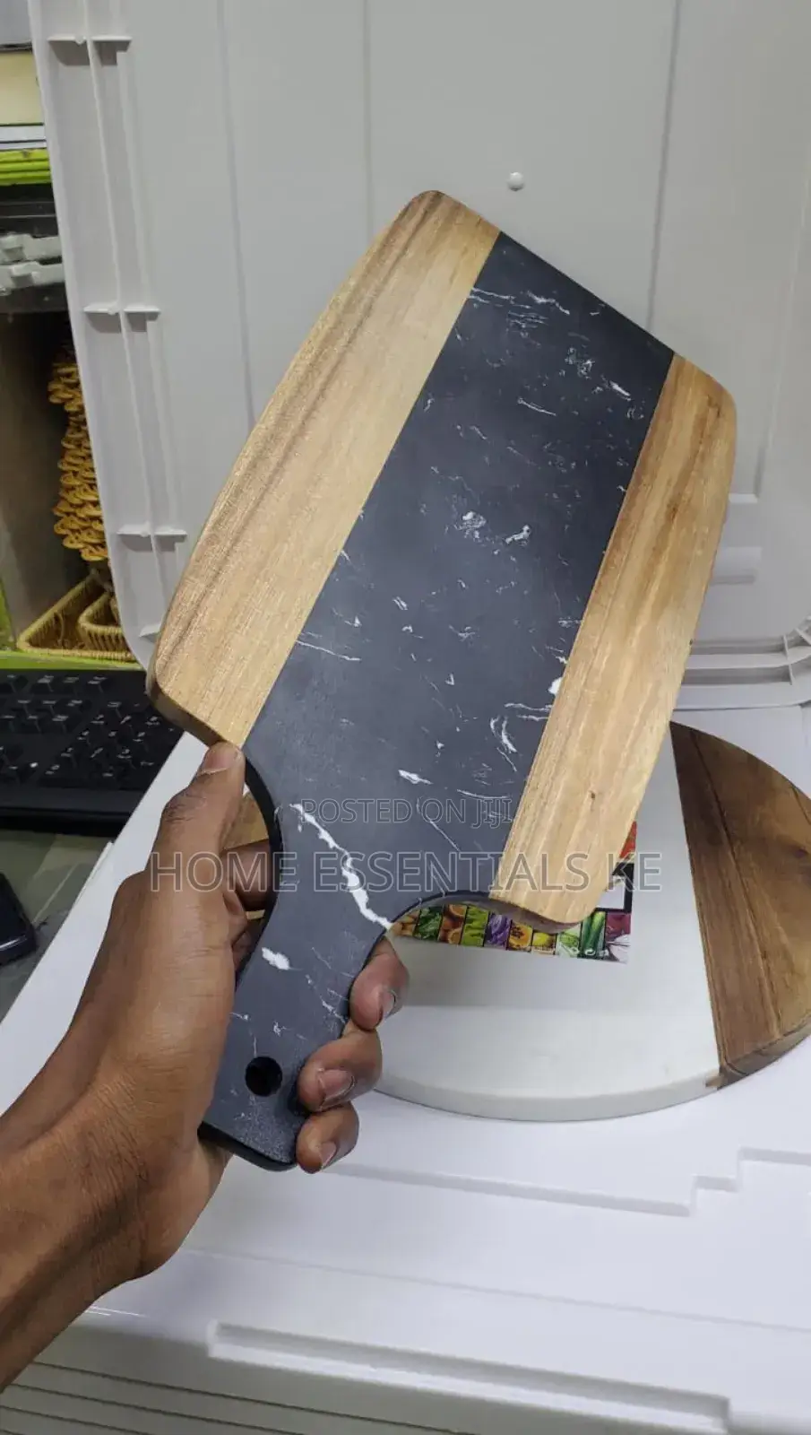 Cutting Marble Board Stone + Acacia or Serving Tray.