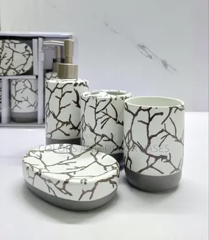 *Marble Profile Ceramic 4in1 Bathroom Set