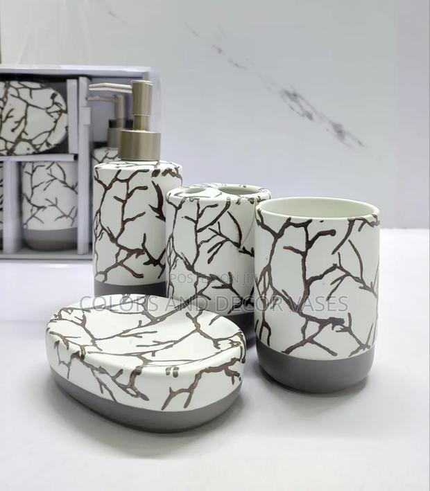 *Marble Profile Ceramic 4in1 Bathroom Set - main view