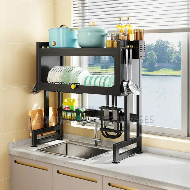 Double Over the Sink Rack With a Glass Lid Available - main view