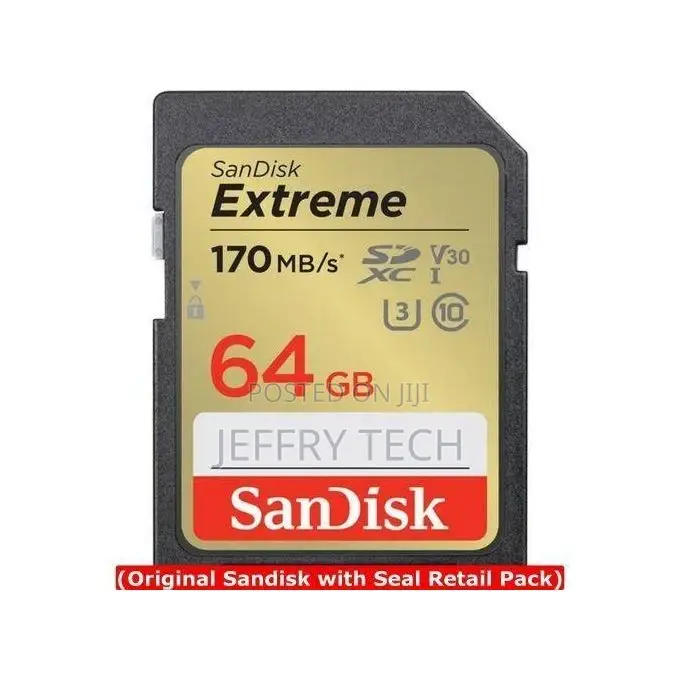 Sandisk 64GB Camera SD Card, Extreme High Speed/ 170mbps