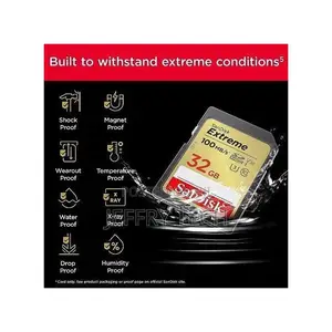 Sandisk 32GB Extreme SDHC Card, UHS-I Class 10, U3, V30,Orig