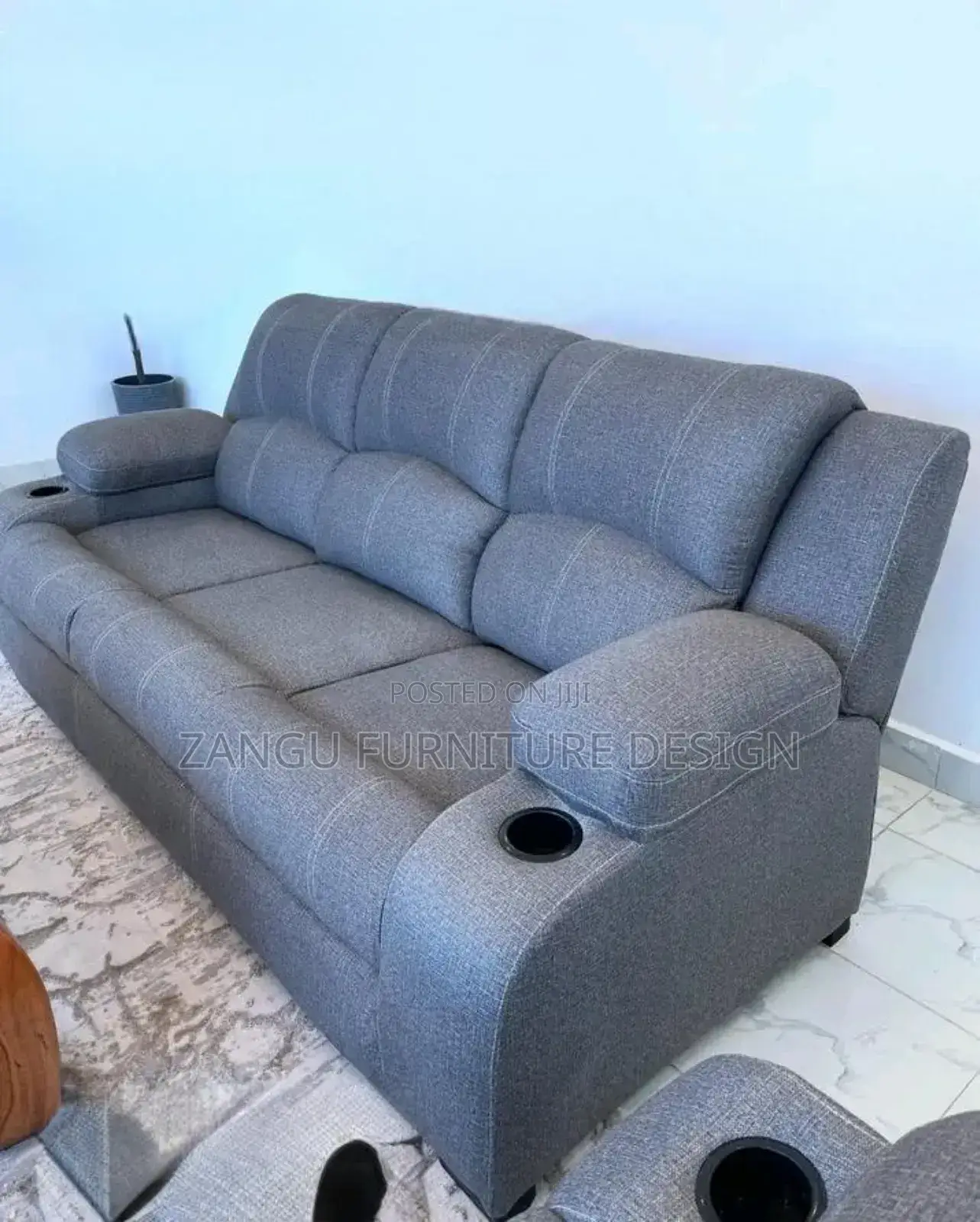 Fancy Seat Semi-Recliner Sofas 3-Seater