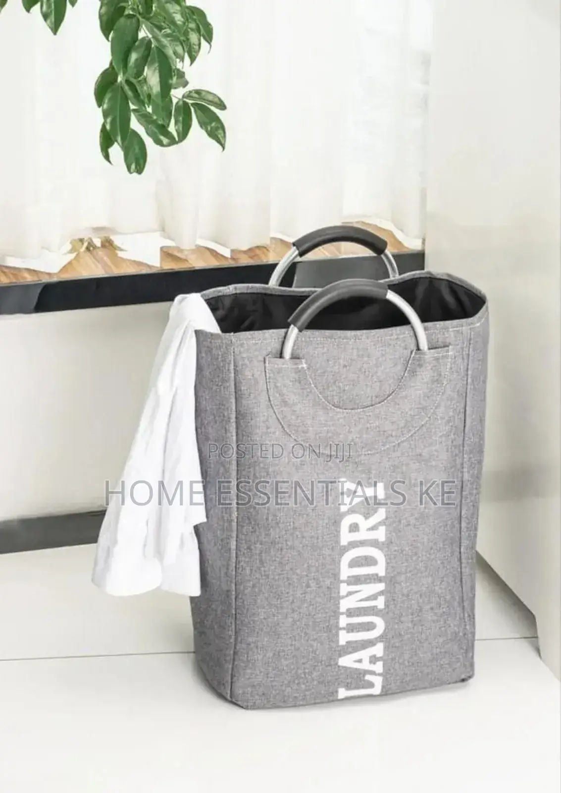 Laundry Basket- Grey and Blue