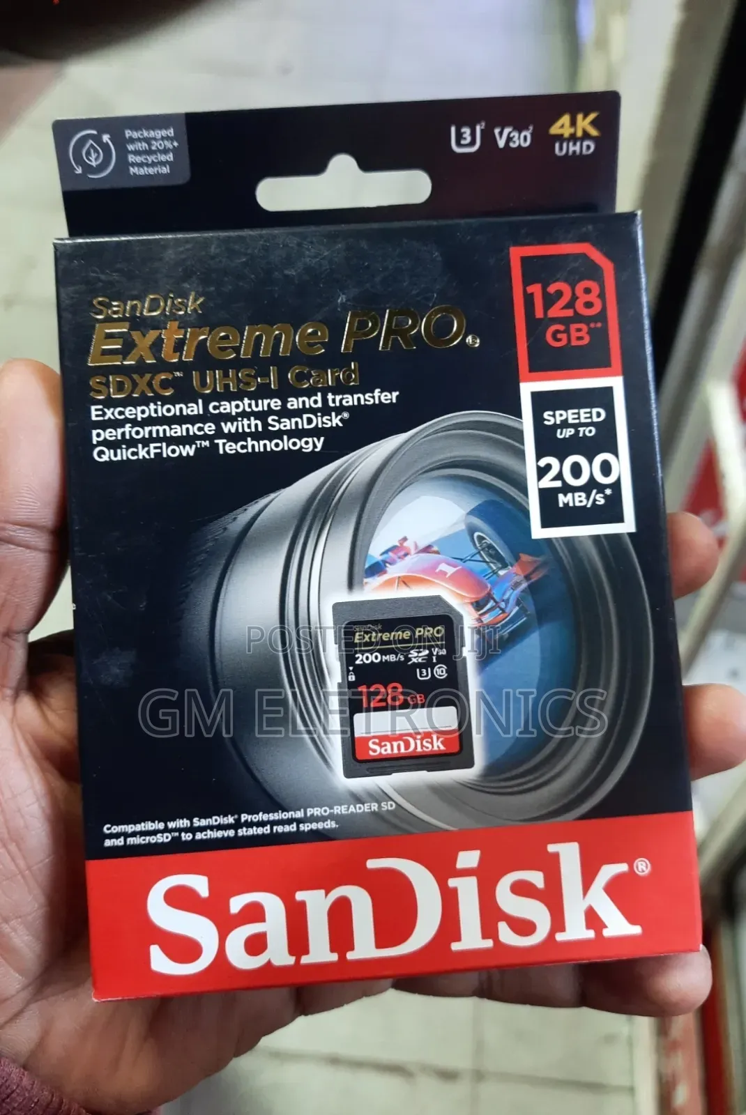 Original 128gb Extreme Pro Uhs-I SDXC Memory Card V30,Uhd,