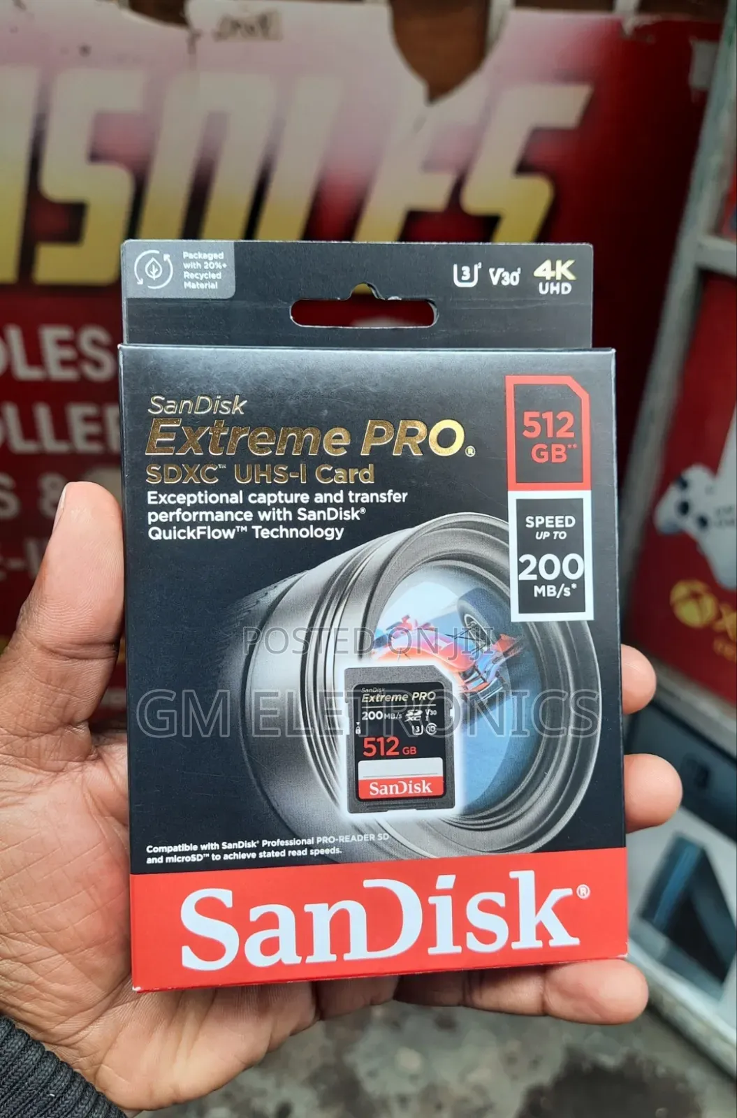 Original 512GB Extreme PRO UHS-I SDXC Memory Card