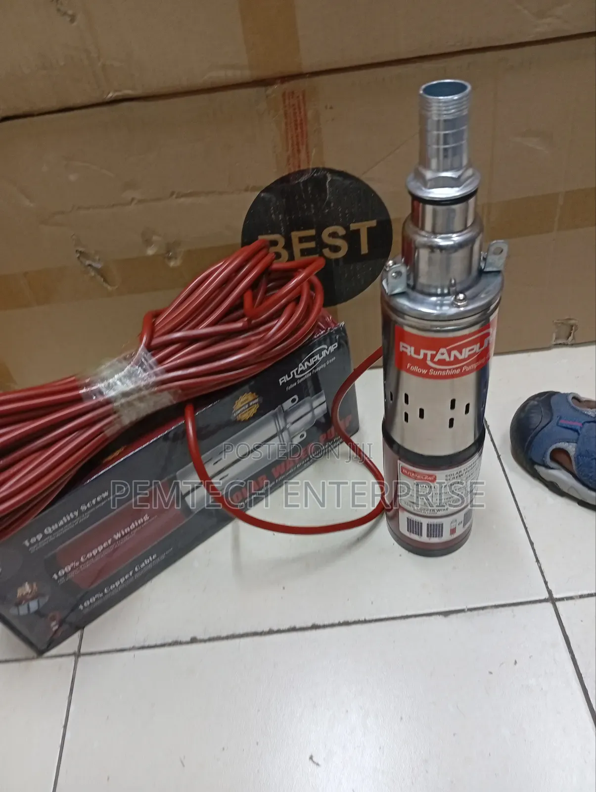 RUTANPUMP Submersible Water Pump 24V 50M Head 250W