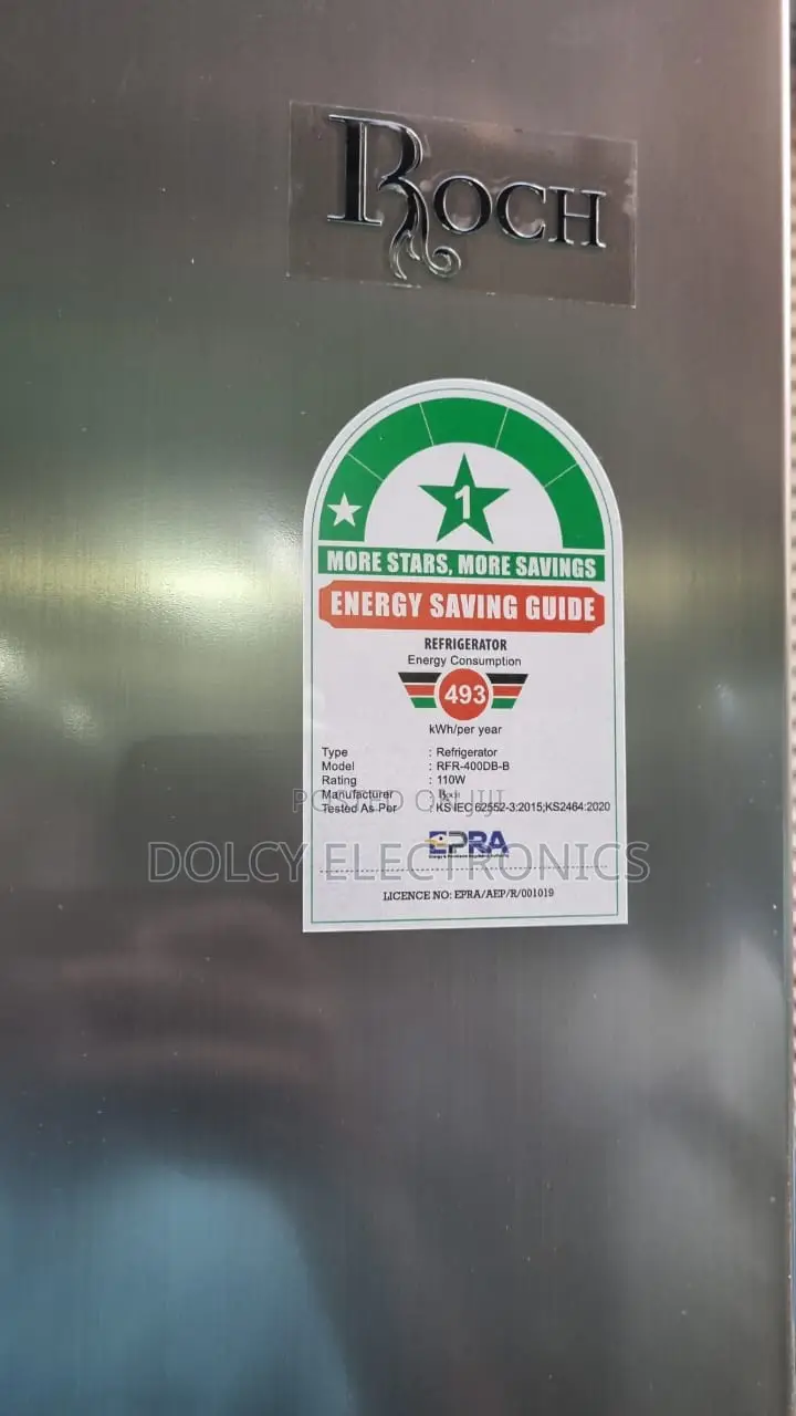 Roch RFR400DBB 350L Bottom Freezer Fridge