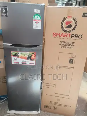 Smart Pro SFR-210-DT-I Double Door Fridge 170L - Silver