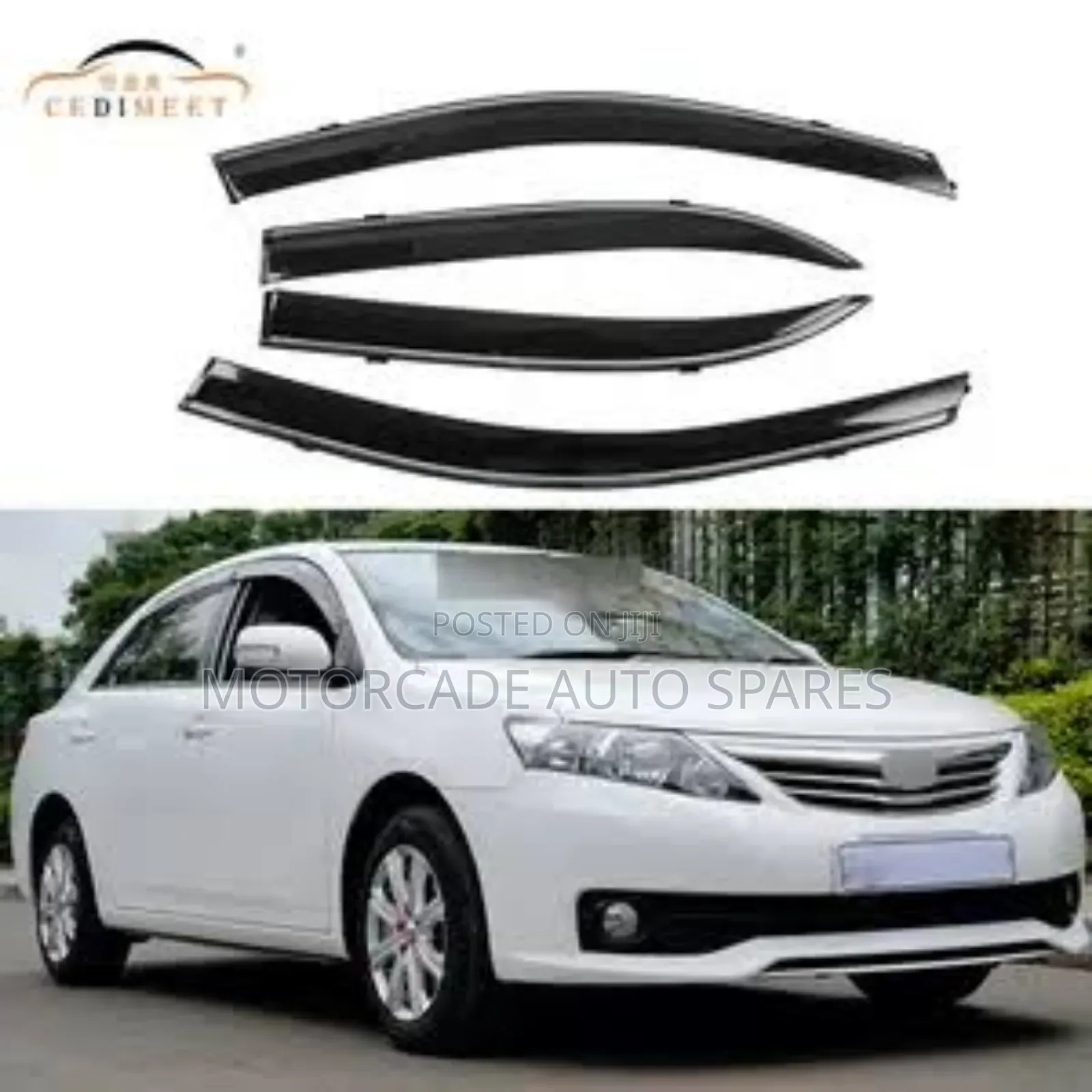 Toyota Allion 2010-2013 Windbreakers/Window Visors Set