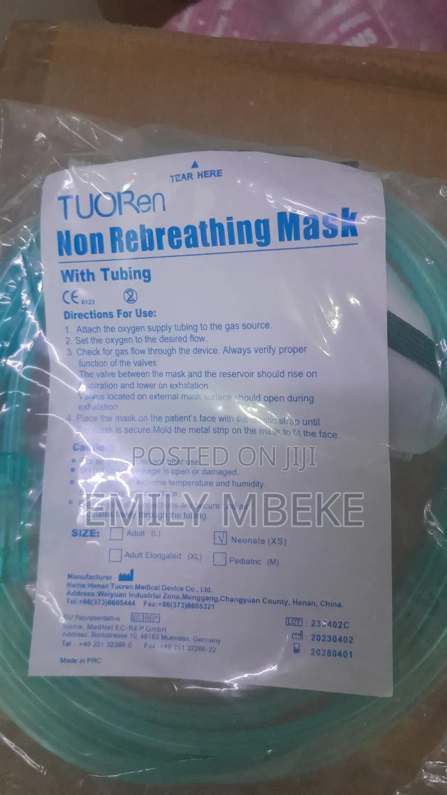 Non Rebreather Neonatal
