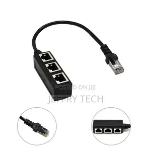 Rj45 1 Male to 3 Female or Three Female Ethernet Splitter So