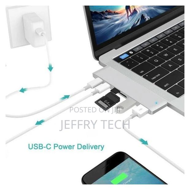 Type C Hub Adapter Dongle Compatible for Macbook 13" 15" 20 - thumbnail 3