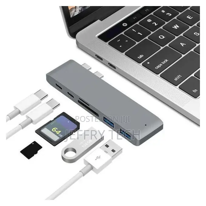 Type C Hub Adapter Dongle Compatible for Macbook 13" 15" 20