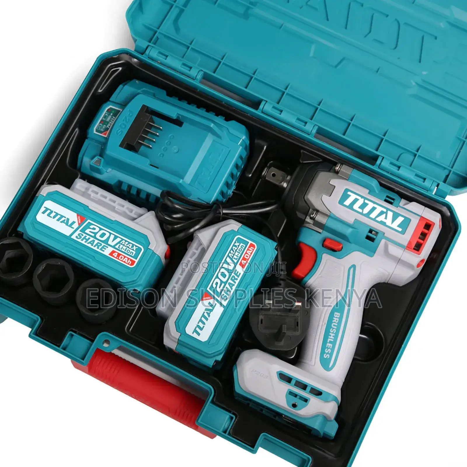 Cordless Impact Wrench Total 500nm 20V 4.0ah Batteries 2pcs
