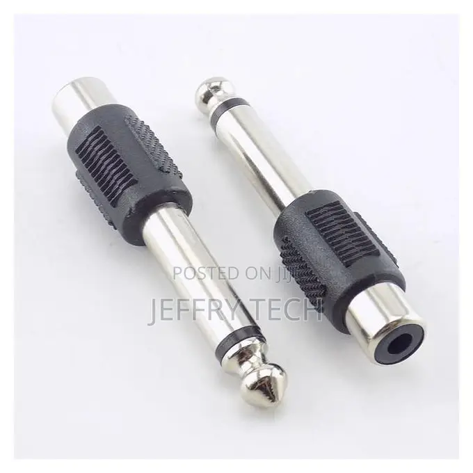 Rca Lotus Female Seat Av to 6.5 Male Plug 6.35 Mono