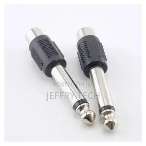 Rca Lotus Female Seat Av to 6.5 Male Plug 6.35 Mono