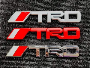 TRD Badges in White,Red,Chrome,Black Letters