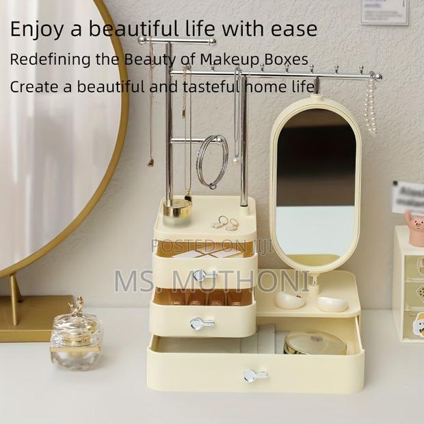 Jewelry Display / Organizer Storage Box With Mirror - thumbnail 2