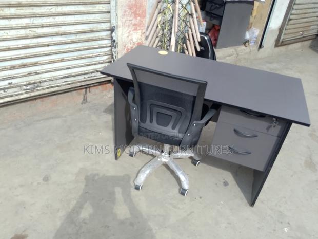 Office Desk 1.2m Gray+ Clerical Office Chair - main view