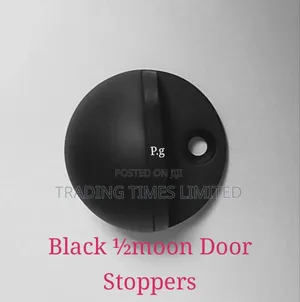 Black Half Moon Door Stopper (Bk)