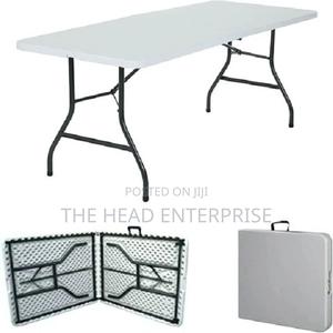 Portable and Foldable White Picnic Table - thumbnail 2