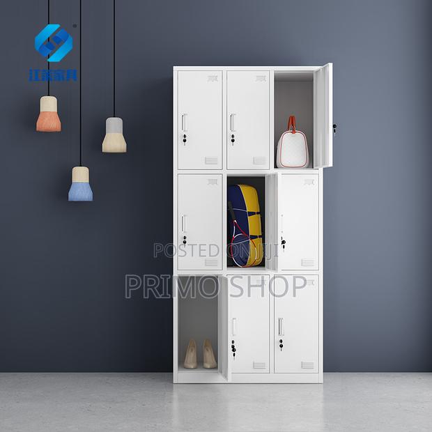 Metal Storage Cabinet -9-Locker Metallic Cabinet in Gray