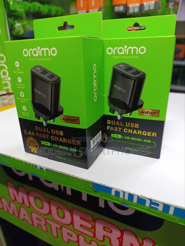 Oraimo Firefly 2U 12W Wall Charger Kit - thumbnail 2