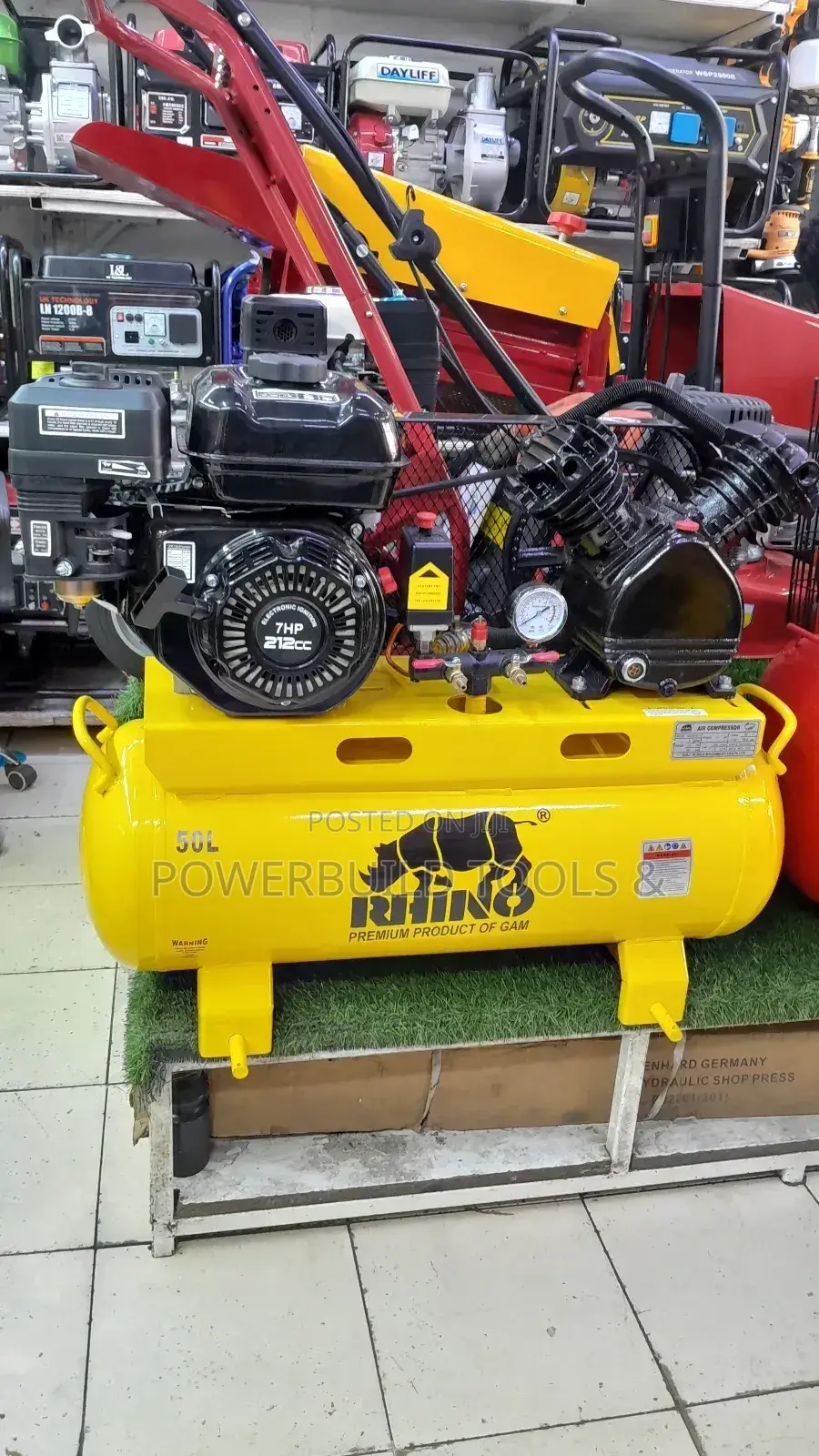 Rhino 50L Petrol Powered Compressor